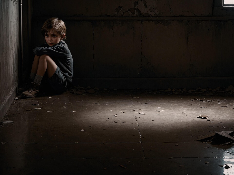 Child crying in the corner representing Exile in IFS