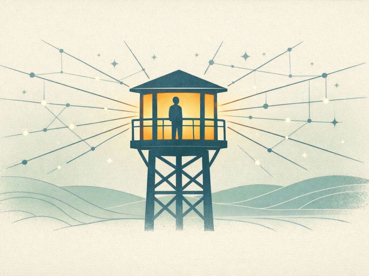 Watchtower symbolising the vigilance of an overthinking protector part