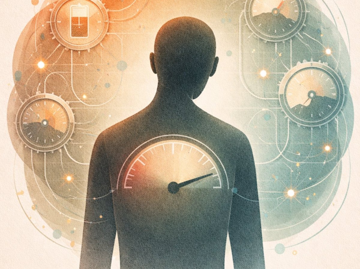 Person at desk surrounded by tasks, illustrating the overwork and exhaustion pattern in burnout